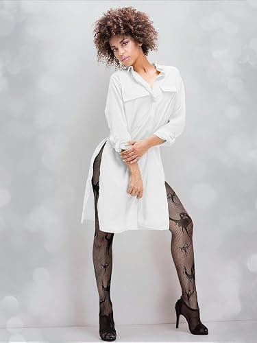 Ramede 6 Pairs Fishnet Stockings Women Lace Tights Patterned Thigh High Waist Goth Leggings Tight Pantyhose for Halloween thumbnail 7