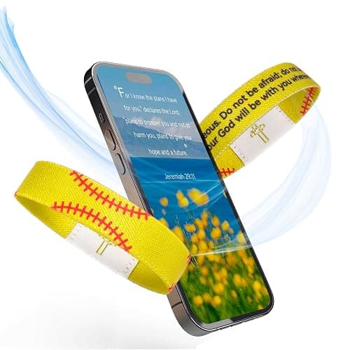 Flvkev Baseball Softball Football Soccer Volleyball Gifts Bible Verse Christian Scripture Bracelets Catholic Inspirational Religious Faith Gift thumbnail 4