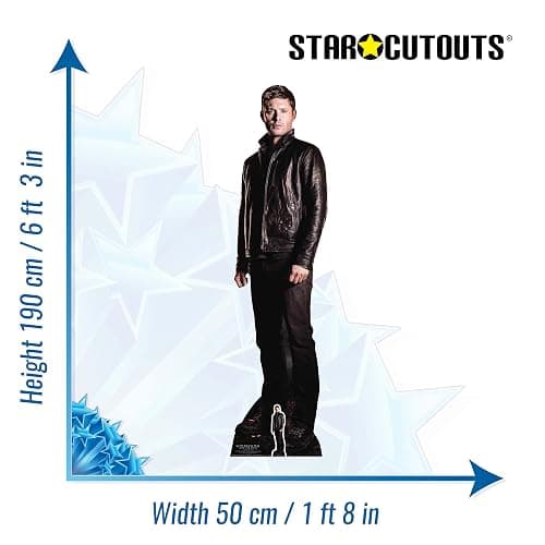 STAR CUTOUTS Dean Winchester (Jensen Ackles) Hunter Supernatural Life Size Cardboard Cut Out with Mini Table Top, Multi Colour thumbnail 3