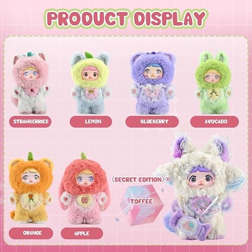 Blind Box Interesting Fruits Series Plush - 3 Expressions Adorable Mystery Plush Toys for Collectors - 7.1IN Random Surprise Doll with Unique Designs, 1PCS (Upgrade Packaging) thumbnail 5