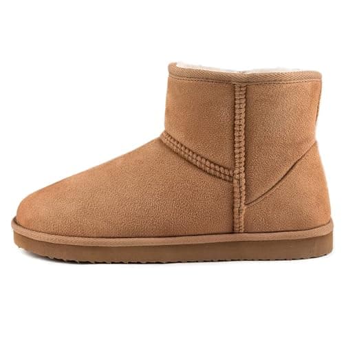 Zizor Women's Cozy Short Bootie Slippers, Winter Warm Hard Bottom House Shoes with Fuzzy Lining thumbnail 4