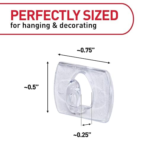 Command Indoor Mini Light Clips, Damage Free Hanging Christmas Light Clips, Mini Wall Clips for Hanging Indoor Christmas Decorations, Lights and Cables, 45 Clear Clips and 54 Command Strips thumbnail 2