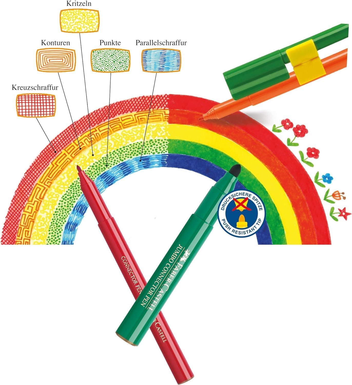 Faber-Castell F155520 Connector Pen Colour Marker 40 Pack, (11-200-A) thumbnail 4