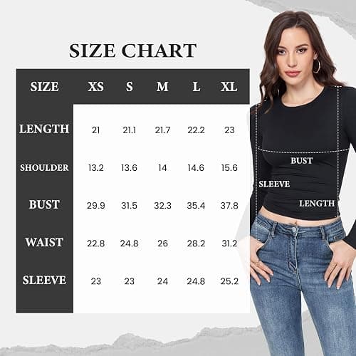 TNNZEET Long Sleeve Shirts for Women Basic Soft Tees Fashion Crop Tops Fall Spring Y2K Tight Clothes for Casual Workout 2026 thumbnail 6