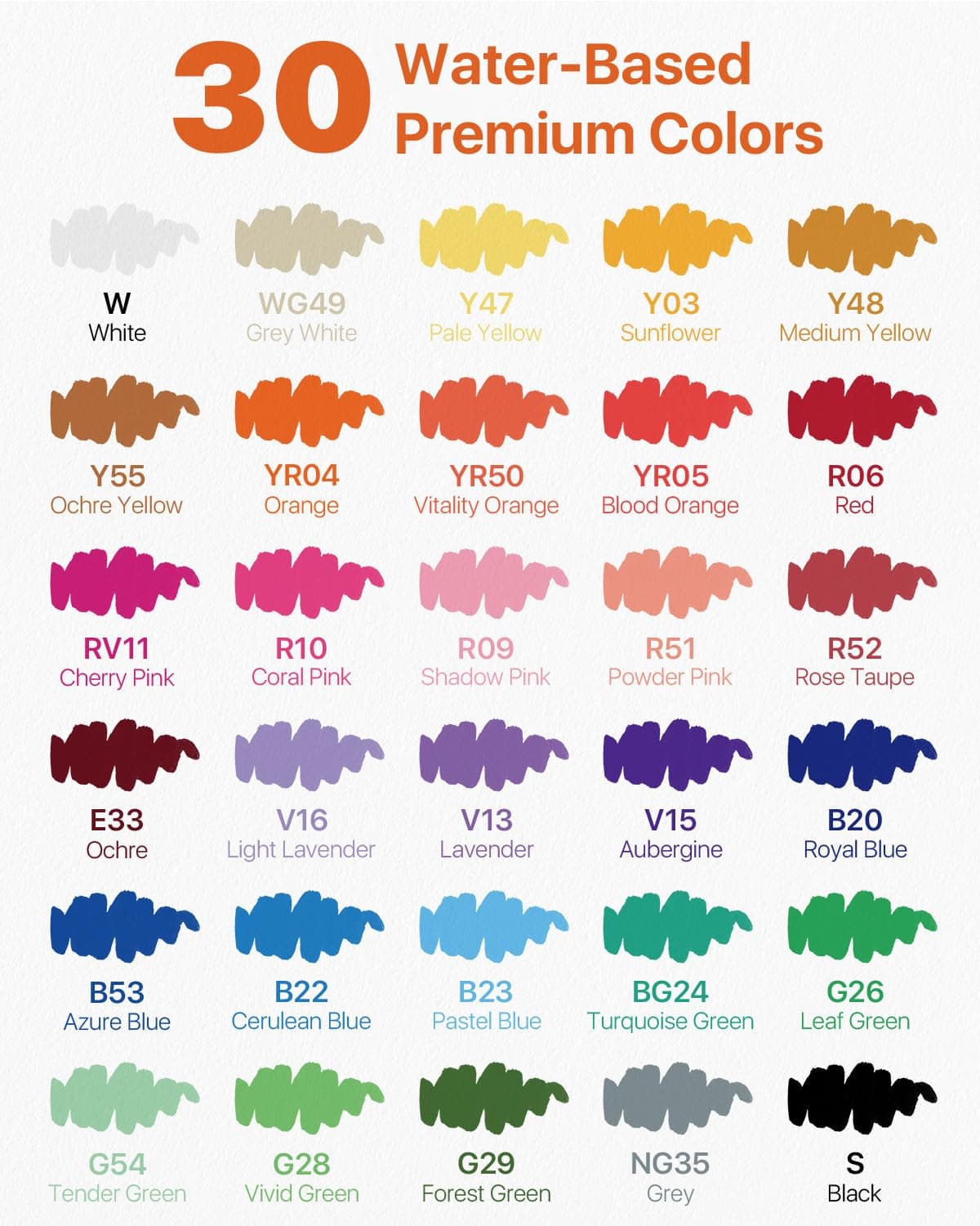 JusArt 30 Colors Acrylic Paint Markers Brush Tip, Water Based Acrylic Markers with Automatic Ink Control System, Waterproof Acrylic Paint Pens for Rock Painting, Wood, Fabric, Egg thumbnail 8