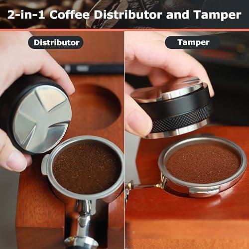 Glevxora Espresso Accessories Kit for Espresso Portafilter, Coffee Distributor and Espresso Tamper, Wdt Espresso Distribution Tool & Dosing Funnel Set for Espresso Coffee Machines (51mm) thumbnail 5