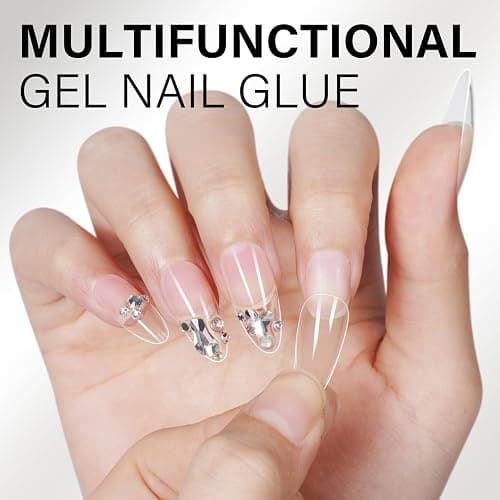 AILLSA Gel Nail Glue for Nails Tips, Solid Super Strong Gel Glues 15g Professional Fake Acrylic Soft Nails Glue U V Lamp Curing Needed - Long Lasting thumbnail 6