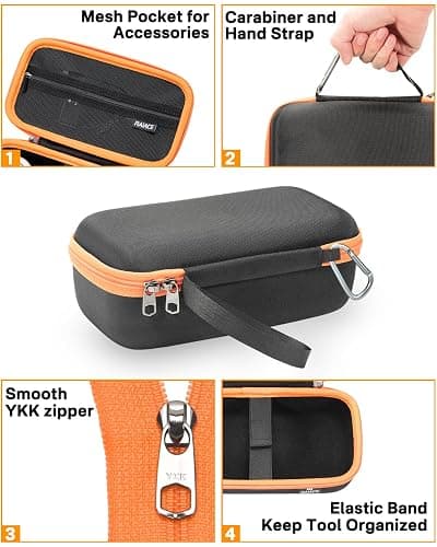 RAIACE Hard Storage Case Compatible with WORX WX082L/ WX081L ZipSnip Cordless Electric Scissors, Protective Carrying Bag. (case only)-Black thumbnail 5