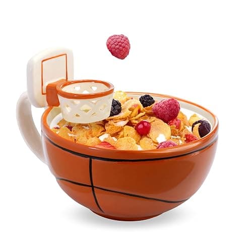 MAX'IS Creations The Mug with a Hoop Basketball Mug Funny Ceramic Coffee Mugs Cereal Bowl Sports Coach Kids Basketball Gifts for Boys 8-12 12-14 Girls Stuff Accessories Mini-Hoop for Kids, 16oz thumbnail 8