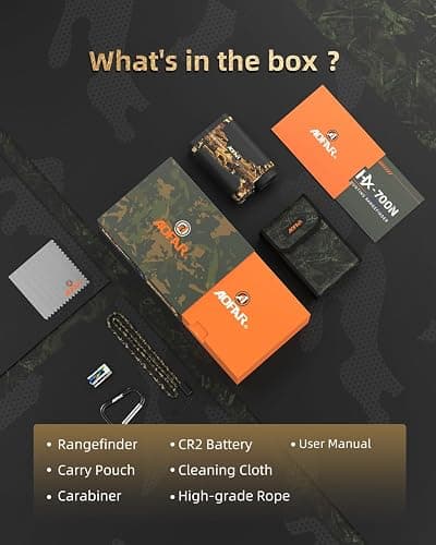 AOFAR HX-700N Hunting Range Finder 700 Yards Waterproof Archery Rangefinder for Bow Hunting with Range and Speed Mode, Free Battery, Carrying Case thumbnail 7