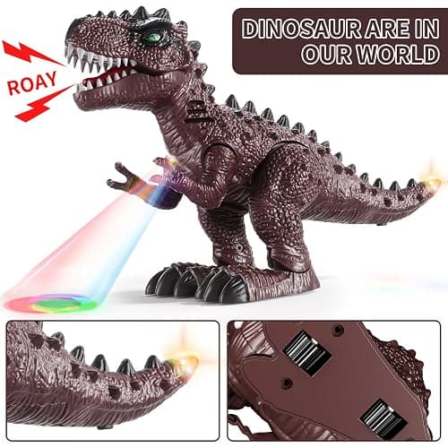 BLmukce 3-Pack Electronic Walking Dinosaur Toys for Toddlers 2-4, Moving Dinosaurs Toys with Lights, Roaring Sounds, T-Rex, Brachiosaurus & Stegosaurus, Xmas Birthday Gift for 2 3 4 5 6 Years Old Boys thumbnail 3