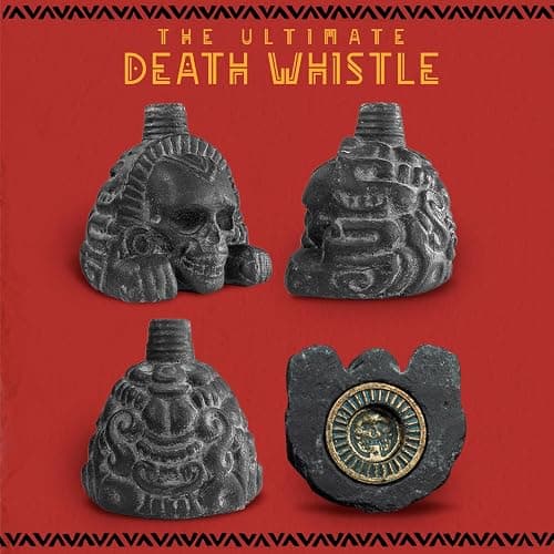 Real Screaming Aztec Death Whistle from ZBOSS by ITZCOEHUA - Loudest Authentic Human Sounding Screams 125+ Decibels Loud, Collectible, Aztec Design in Black Obsidian, Self defense thumbnail 2