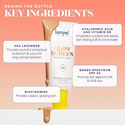 Supergoop! Glowscreen (SPF 40) - 2.5 fl oz - Glowy Primer + Broad Spectrum Sunscreen - Adds Instant Glow - Helps Filter Blue Light - Boosts Hydration with Hyaluronic Acid, Vitamin B5 & Niacinamide - 2.5 Fl Oz (Pack of 1) - Sunrise thumbnail 5