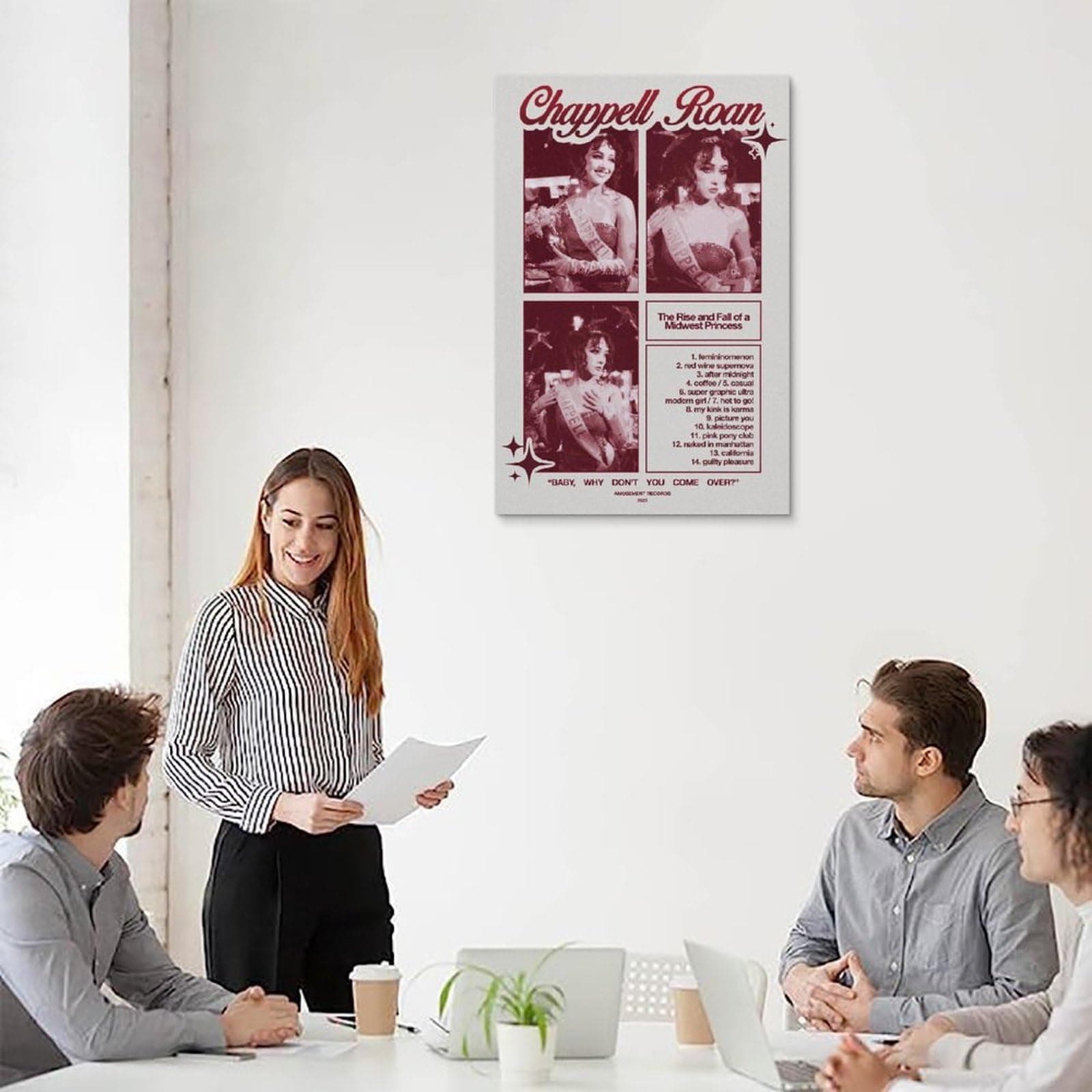 Chappell Roan Poster Singer Music Collage Vintage Cover Poster Canvas Painting Wall Art Picture Home Decor Print For Bedroom Living Room Dorm Study Bar Office 12x18inch(30x45cm) - 12x18inch(30x45cm) - Unframe-style thumbnail 5