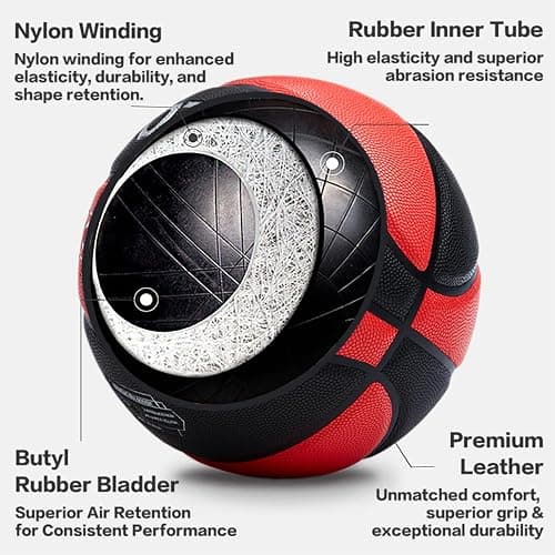 SKEO 3.3LBS Weighted Basketball, 29.5" Trainer Heavy Basketballs Made of Composite, Indoor Outdoor Training Ball for Improving Ball Handling Dribbling and Rebounding Skills (Deflated, Size 7) thumbnail 4