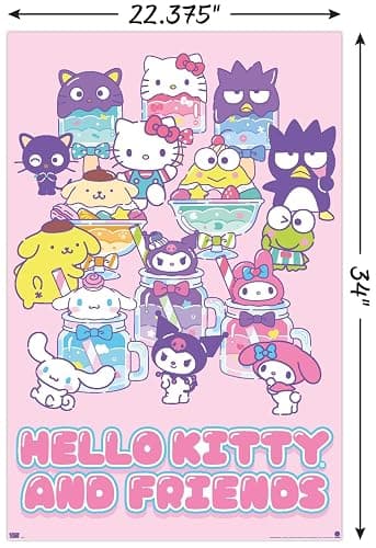Hello Kitty and Friends: 24 Summer Fresh - Group Wall Poster, 34L" x 22.4W", Unframed Version thumbnail 2
