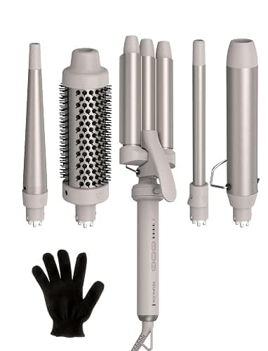 Remington Trendology 5-in-1 Multi-Styler Curling Wand Set with Ceramic Round Brush and 4 Interchangeable Ceramic Curling Wands (0.5“-1.25”) - Image 1