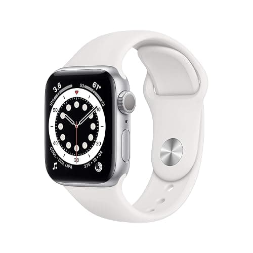 Apple Watch Series 6 (GPS, 40mm) - Silver Aluminum Case with White Sport Band (Renewed) - Image 1