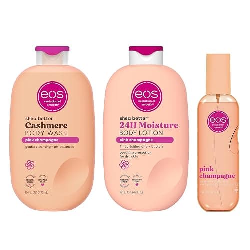 eos Essentials Bundle - Body Wash, Body Mist, Body Lotion - Pink Champagne - Image 1