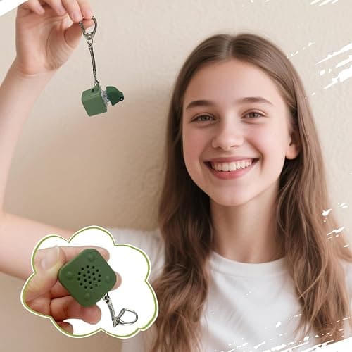 Frog Croaking Fidget Toy,Adults Keyboard Clicker Frog Fidget Toys-Fun Rechargeable Keychain with Colorful Lights, Stress Reliever for Anxiety & Sensory Fun (Frog Croaking) thumbnail 8