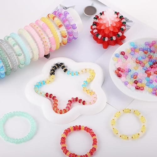 720pcs Abacus Glass Beads for Bracelet, Rondelle Beads for Jewelry Making | 24 Colors Gemstone Crystal Beads Spacer Bead for Bracelet Necklace DIY Crafts Jewelry Making, 5x8mm thumbnail 2