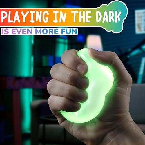 8-Pack Glow in the Dark Sticky Balls for Ceiling, 2 in, Soft TPR | Squishy Sticky Balls for Kids and Adults; Self-Adhesive, Sensory, Reusable; Neon Halloween Party Favors & Glow Toys for Kids thumbnail 9