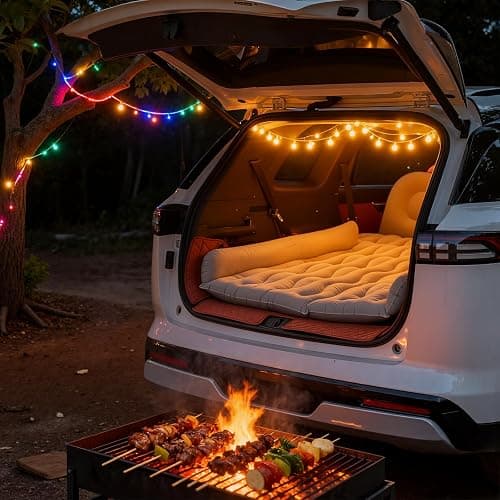 WEY&FLY Car Air Mattress for SUV, Quick Inflation Travel Bed with Air Pump, Portable Sleeping Pad for Camping, Fits Most SUVs and Sedans, Comfortable and Durable thumbnail 2