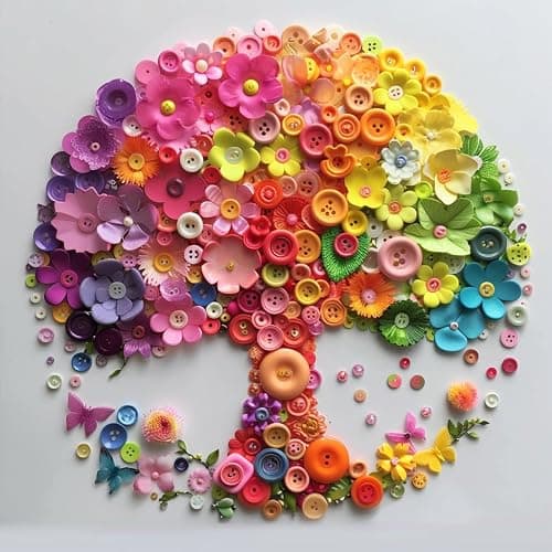 Greentime 650PCS Round Resin Buttons for DIY Crafts Manual Button Painting thumbnail 4