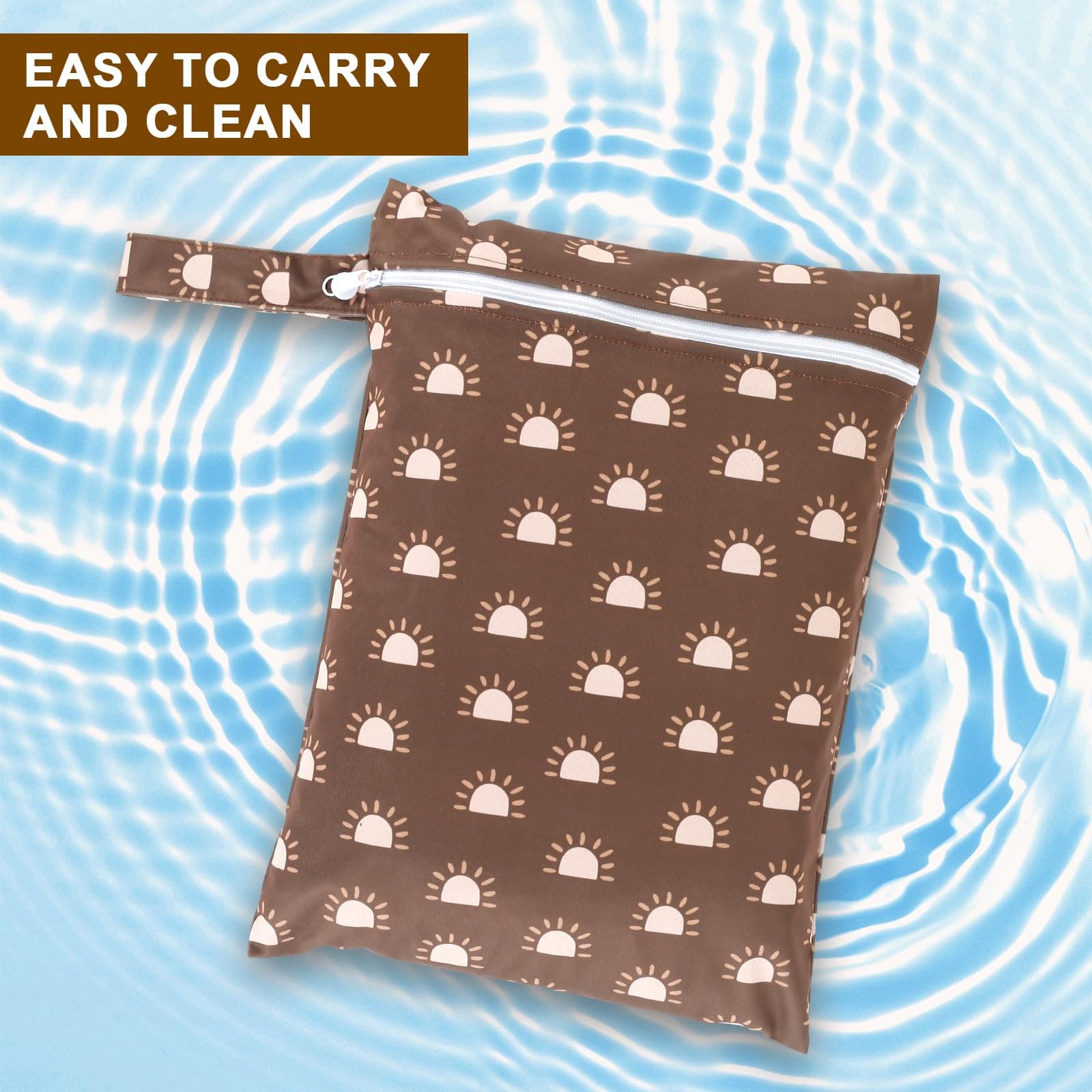 3Pcs Wet Dry Bags Storage Bag, Wet Dry Bag for Baby Cloth Diapers &Breast Pump Parts, Waterproof Reusable Wet Bag, Zipper Closure Wet Bags with Handle, Portable Bags for Swimsuits Beach Pool (C) thumbnail 7