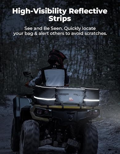 KEMIMOTO ATV Storage Bags, 71L ATV Rear Seat With Storage, 4 Wheeler Cargo Bag with Cooler, Removable Cushion, Fits Most ATVs with Rear Rack, Compatible with Polaris Grizzly Can-Am thumbnail 5
