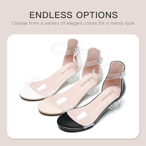 Dufannie Girls Sandals Low Heels Dress Pump Ankle Strap Open Toe Flower Girl Wedding Party for Toddler Little Big Kid thumbnail 7