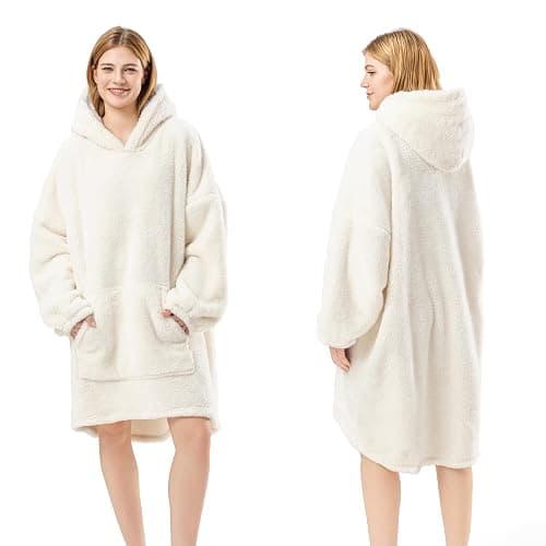 Berkshire Blanket Oversized Wearable Blanket Hoodie – SpaLoft Plush with Hood, Sleeves & Pocket thumbnail 9