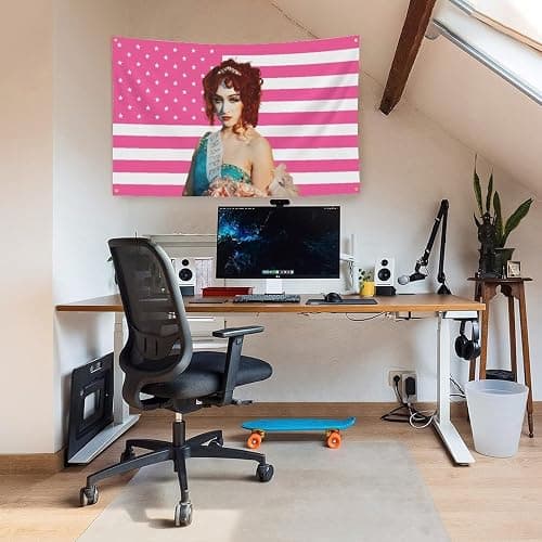 Chappell American Flag Pink Roan Flag 3X5 Ft Funny Tapestry For Decorate Clubs Concerts Bars University Dormitories Living Rooms Bedrooms,with 4 Brass Grommets for Easy Hanging thumbnail 6