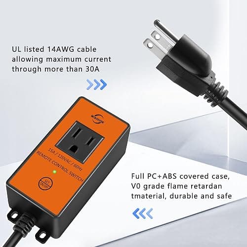 MIAOLINK 120v Automatic Vacuum Switch Wireless Remote Control Dust Collector Starter Outlet Switch (Battery Included) Heavy Duty Design Save Your Time and Energy Enhance Your Work Safety thumbnail 4