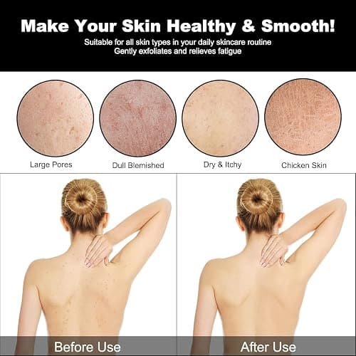 URAQT Exfoliating Gloves, 3 Pack Body Scrub Glove Bath SPA Exfoliating Mitts, Dual-Sided Deep Clean Exfoliation Scrubbing Mitt, Dead Skin Remover Glove Deep Body Scrubber（Black） thumbnail 5