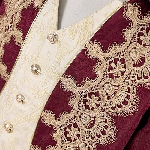 Crubelon Men Steampunk Medieval Jacket Gothic Victorian Frock Coat Uniform thumbnail 5