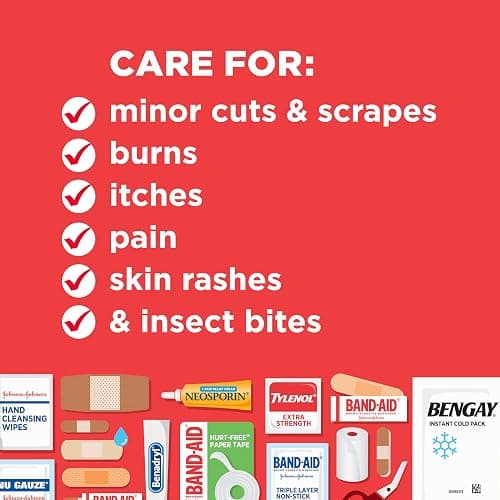 All-Purpose Portable Compact First Aid Kit for Minor Cuts, Scrapes, Sprains & Burns, Perfect for Home, Car, Travel, Camping Essentials & Outdoor Emergency Kit, 160 Pieces thumbnail 3