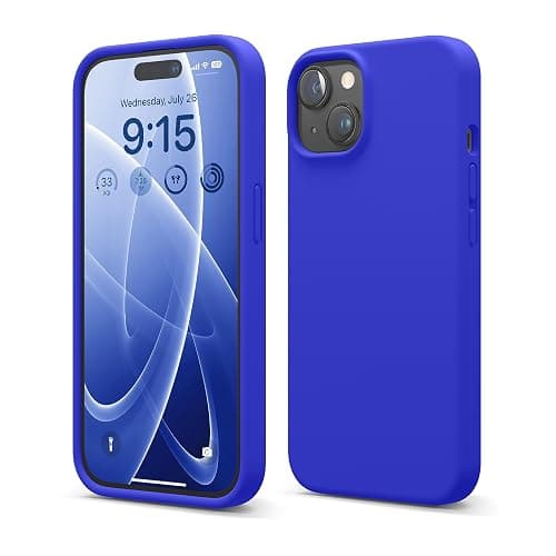 elago Compatible with iPhone 15 Case, Liquid Silicone Case, Full Body Protective Cover, Shockproof, Slim Design, Anti-Scratch Soft Microfiber Lining, 6.1 inch (Cobalt Blue) - Image 1