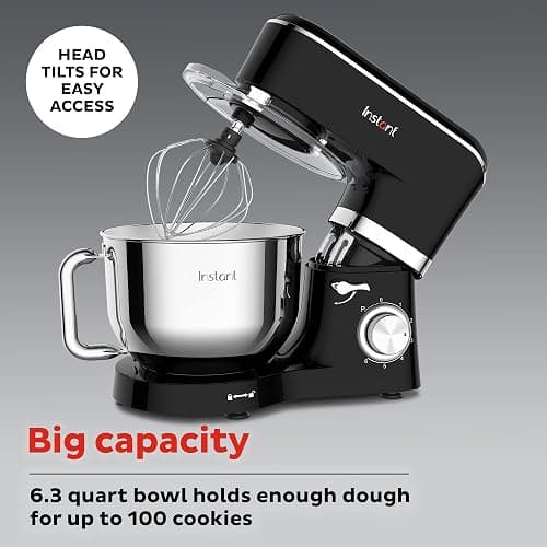 Instant Pot 6-Speed 6.3-Qt Stand Mixer with Stainless Steel Bowl thumbnail 3