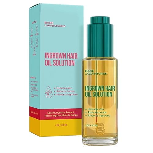 BASE LABORATORIES Ingrown Hair Treatment Oil – Soothing After Shave Oil Prevents Ingrown Hairs, Soothes Razor Bumps for Bikini Area, Legs, Underarms, Neck, Beard & Face – Tea Tree, Jojoba 1oz (30ml) - Image 1