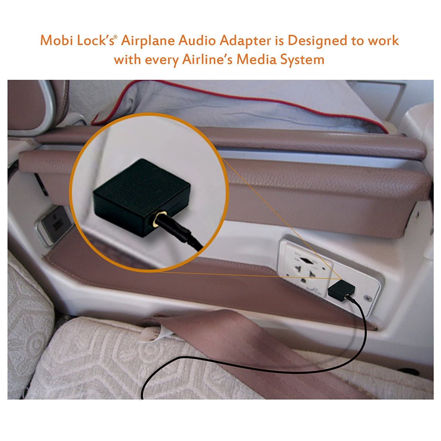 Gold Plated Airplane Flight Headphone Adapters (Pack of 2) | Allows You to use Your Earphones with All in-Flight Media Systems | This Airline Plane Headset Converter Enables Great Sound on All Planes thumbnail 6
