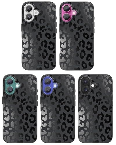 SCORPIFY for iPhone 16 Case [Compatible with MagSafe] with Matte Black Leopard Cheetah Print Design, Cute Magnetic Phone Cover for Women Girls and Men, Slim Bumper with Stylish Pattern thumbnail 7