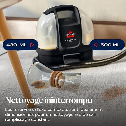 BISSELL SpotClean Mini Shampouineuse Filaire 41491 | Nettoyeur tapis portable, idéal pour nettoyages rapides, compact et léger, pour voiture, bateau, canapé et plus thumbnail 8