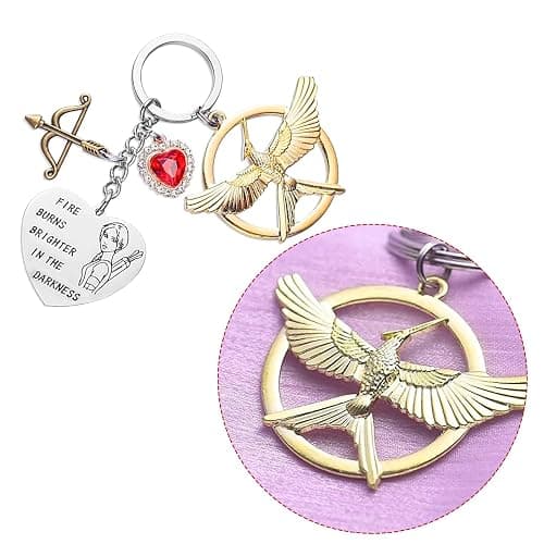 Hunger Merch Keychain,The Hunger Games Mockingjay Keychain for Hunger Games Movie Enthusiasts,Movie Fans Gifts thumbnail 2