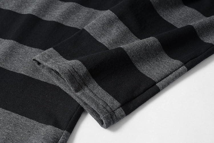 Unisex Oversized Stripe Long Sleeve T Shirts Gothic Harajuku Loose Crew Neck Summer Tee Tops thumbnail 7