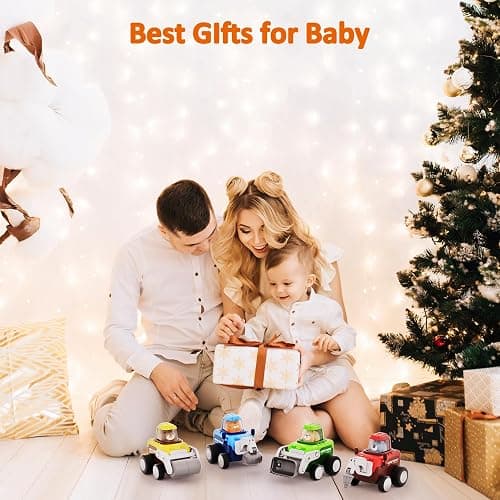 Eterfun Press to Go Car Toy for Toddlers 1-3, 4 in 1 Engineering Vehicle Racing Cars Infant Play Set, Push and Go Car Baby Toys for 6-9-12-18 Months, 1st Birthday Gifts for 1-2 Years Old Boys Girls thumbnail 7