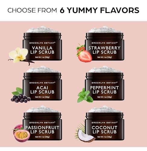 Brooklyn Botany Lip Scrub Exfoliator 1 oz – Lip Moisturizer for Dry Lips and Chapped Lips – Gentle Lip Exfoliator for Smooth and Brighter Lips – Peppermint Flavor thumbnail 7