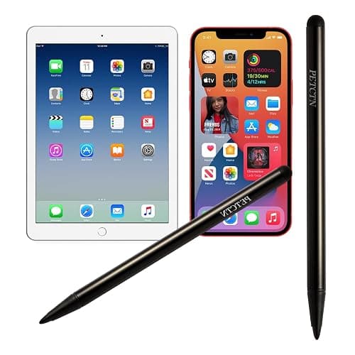 2pcs Black Stylus Pens for Universal Touch Screen Devices - Compatible with iPad, Samsung Galaxy, Smartphones thumbnail 2