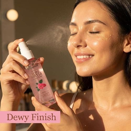 NATURE WELL Rose Water Hydrating Facial Toner Mist for Dewy & Radiant Skin, Refreshing, Conditioning, Soothing, Moisturizing, Perfect for Travel, 4 Fl Oz thumbnail 8