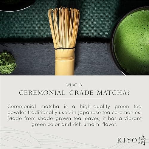 Kiyo Matcha Classic Grade Hatsumukashi Ceremonial Uji Matcha, 40g/1.41oz | Pure Japanese First Harvest Ceremonial Grade Matcha Green Tea Powder from Uji, Japan thumbnail 5